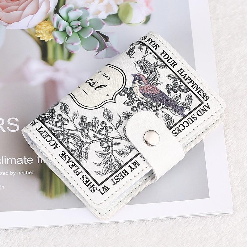 New Floral Card Bag Multiple Cards Slots ID Bank Credit Card Covers for Women Large Capacity Card Holders
