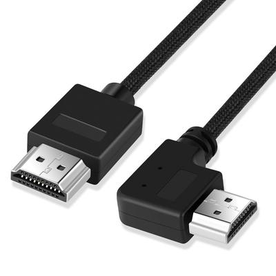 SHULIANCABLE Εξαιρετικά Λεπτό 8K HDMI 90 Μοίρες Αριστερά Γωνιακό Ευέλικτο Λεπτό Καλώδιο Υψηλής Ταχύτητας Αρσενικό σε Αρσενικό Υπολογιστής HDTV 2.1 Καλώδιο σε σχήμα L, 4K@120Hz σε σχήμα L