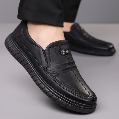 Popular Leather Shoes Men's Business Leisure Autumn New Pedal Shoes Men's Non-slip Breathable Soft Sole Versatile Dad Shoes