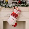 Christmas Theme Stocking Knitted Present Bag for Kids Santa/Snowman/Elk Christmas Socks Festival Mantels Accessory