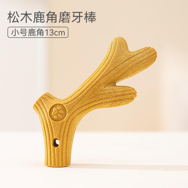 Cat Dog Pine Wood Toys Deer Antler Teeth Grinding Stick Small Large Dogs Bite Resistant Pet Relaxation Toys French Bulldog Corgi