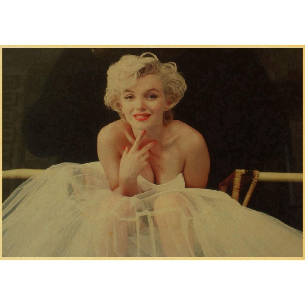 Famous actress  Vintage Posters For Home/Bar/Living Decor kraft Paper high quality poster wall sticker