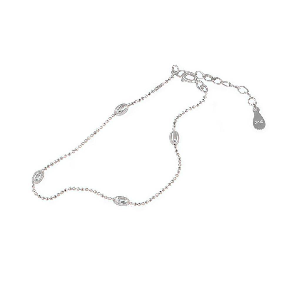 18 Karat Vergoldetes S925 Sterling Silber Reiskorn Perlenarmband - Eleganter, Leichter Schmuck für Damen