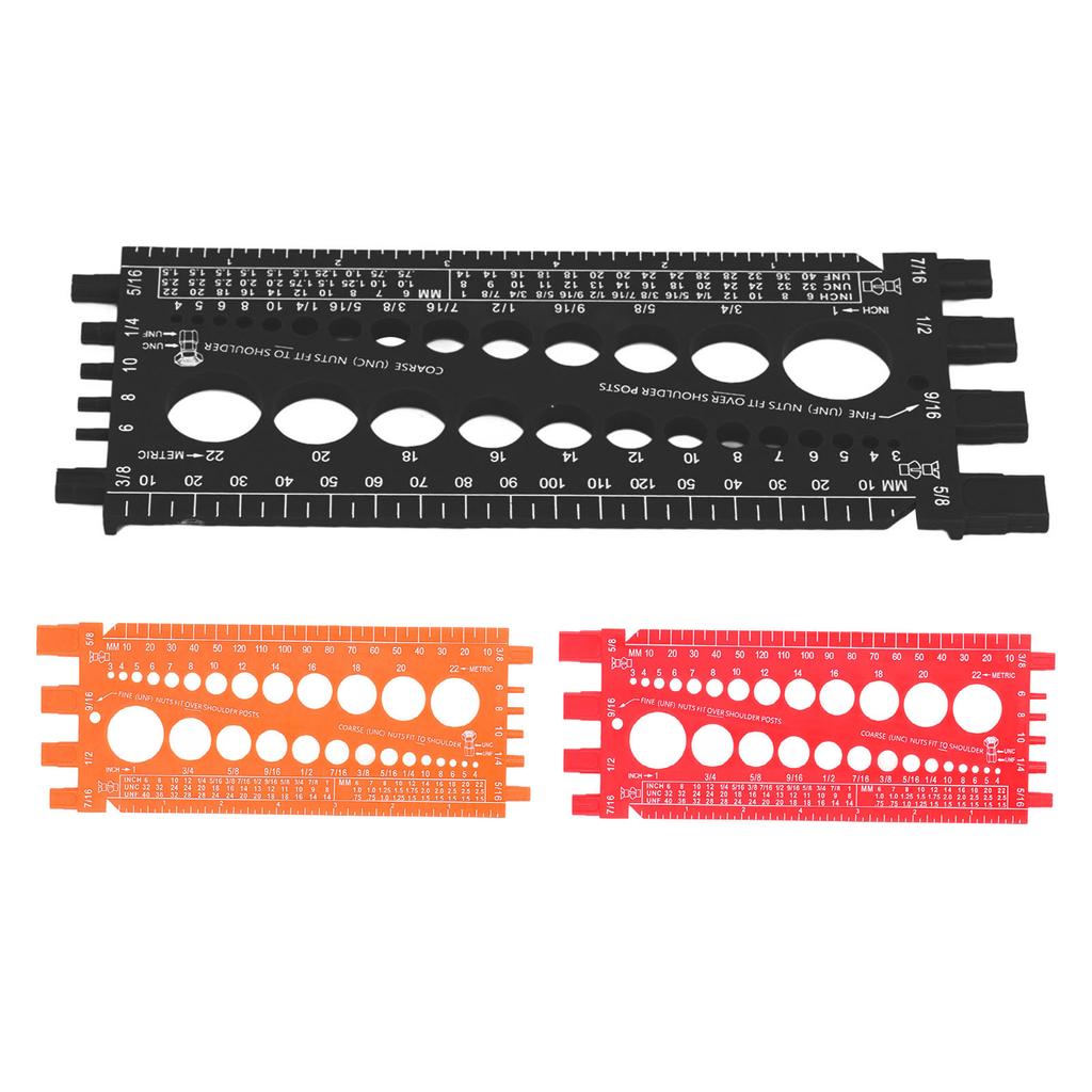 Nut Bolt Screw Gauge Multi Functional Inch Metric Quick Identification Nut Bolt Thread Checker for W