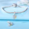 925 Silver Tennis Pendant Bracelet Charms for Women Fine Jewelry DIY Party Beads Gifts Accessories