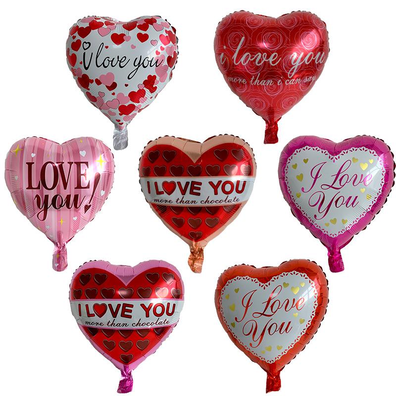 

7pcs 18 Inch I LOVE You Heart Balloons Wedding Valentine s Day Decorations Marriage Propose Globos Wedding Balloon 18inch
