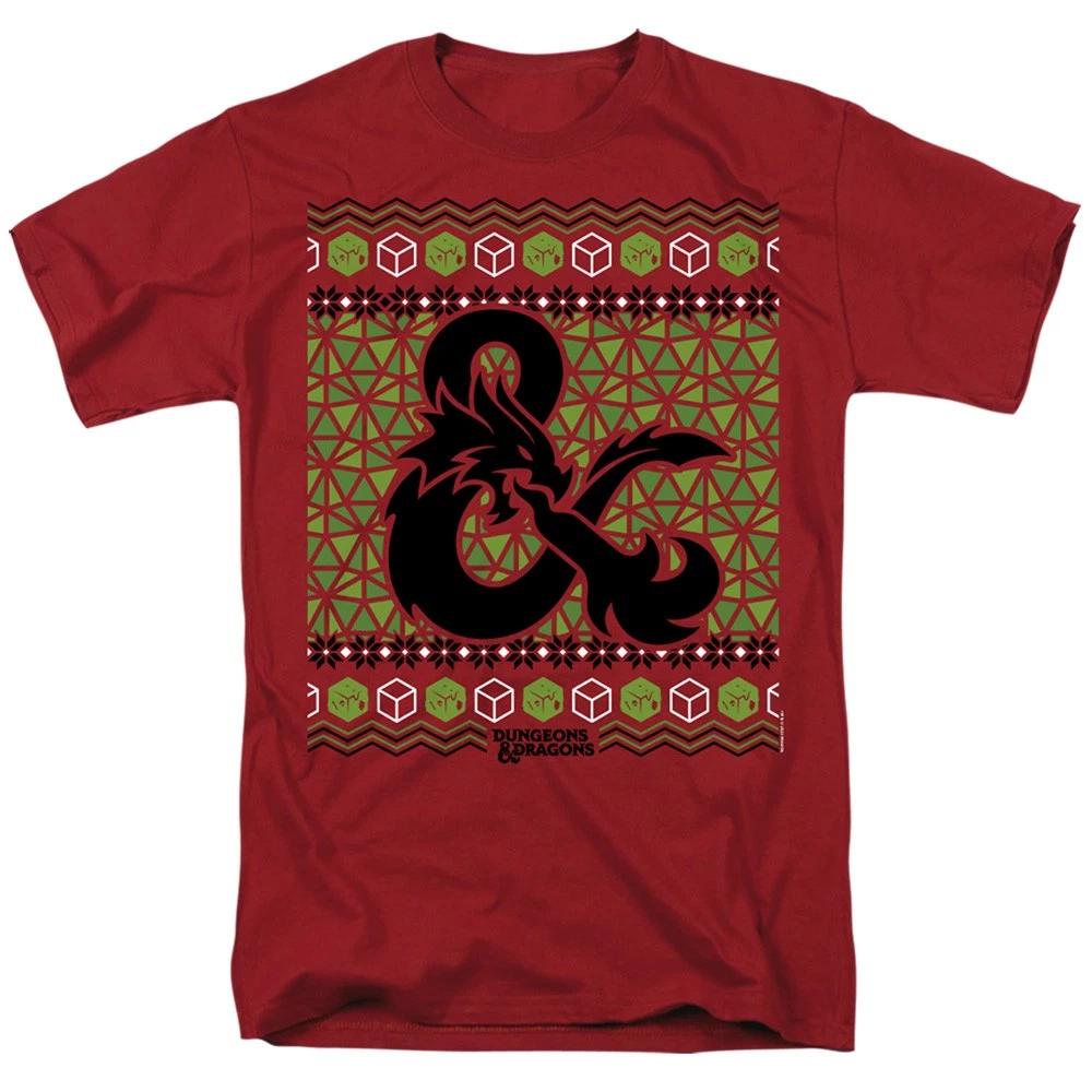 Dungeons And Dragons Ampersand Logo Ugly Christmas Unisex Children s T-shirt Red 160