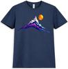 Mountain Sunset T Shirt Colorful Landscape Graphic Tee Hiking Camping Outdoor
