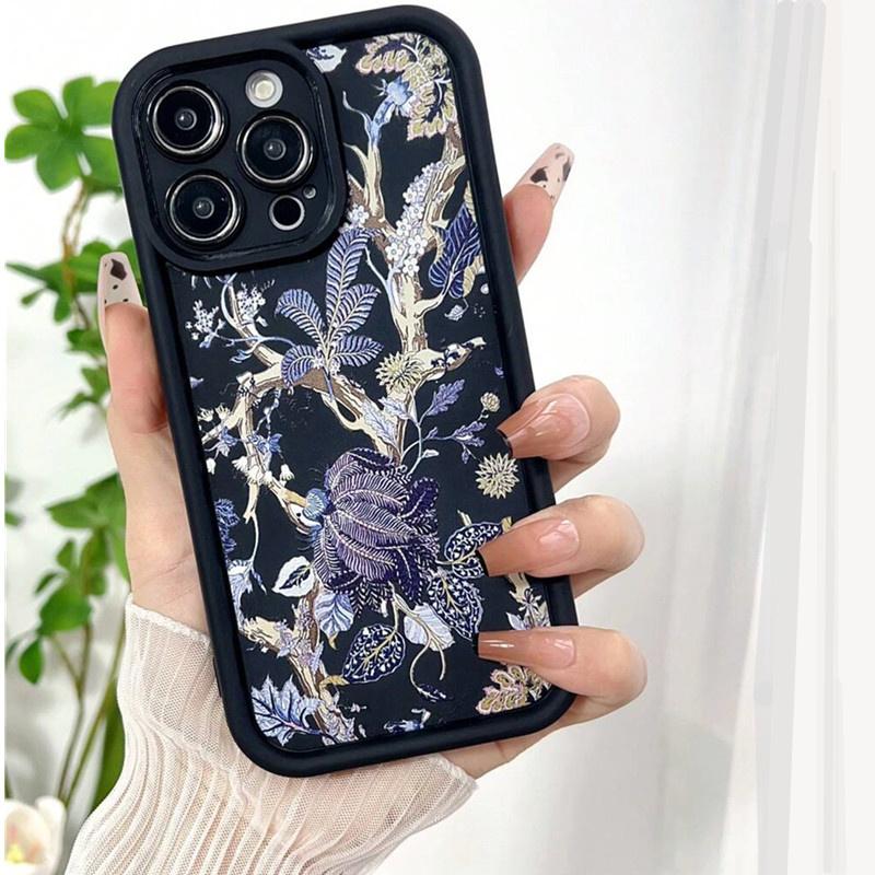 Summer Leaf Pattern Phone Case For iPhone 15 Case iPhone 11 13 12 14 Pro 16 Pro Max XR XS X 7 8 Plus SE Shockproof Plants Cover
