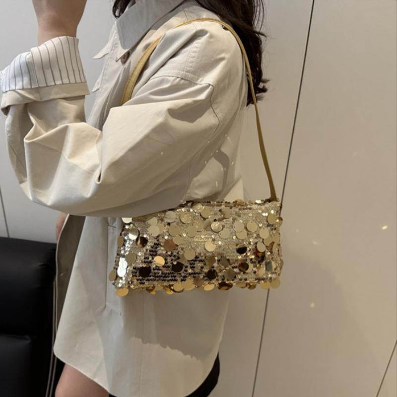 Nova Bolsa de Ombro com Lantejoulas da Moda para Mulheres Bolsa Tote Grande Capacidade Bolsa de Viagem