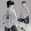 Boys' Korean Style Summer Polo T-shirt - Casual, Trendy, Loose Fit