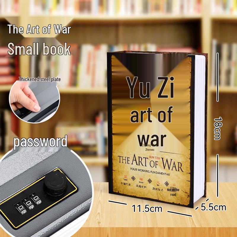 Creative Iron Book Safe: Password Protected Money Storage Box for Home or Office.