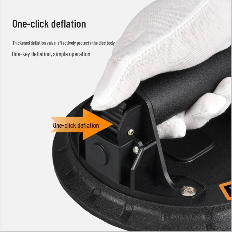 Heavy Duty Industrial Suction Cup Tile & Glass Lifter with Pressure Gauge & Vacuum Pump
