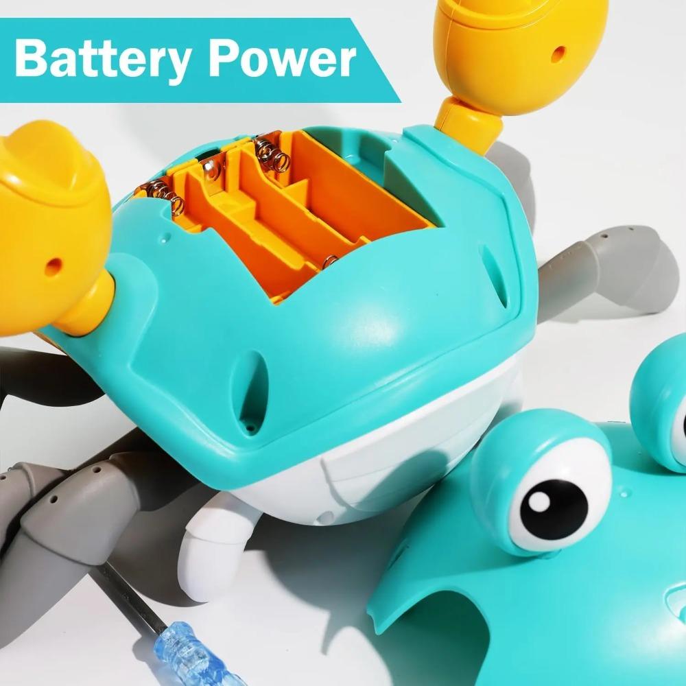 Induktions-Ausweichkrabbe Elektrische Haustiere Musikalische Spielzeuge Kleinkind Krabbel-Lauflernhilfe Krabbe Interaktives Spielzeug für Kinder Geschenke