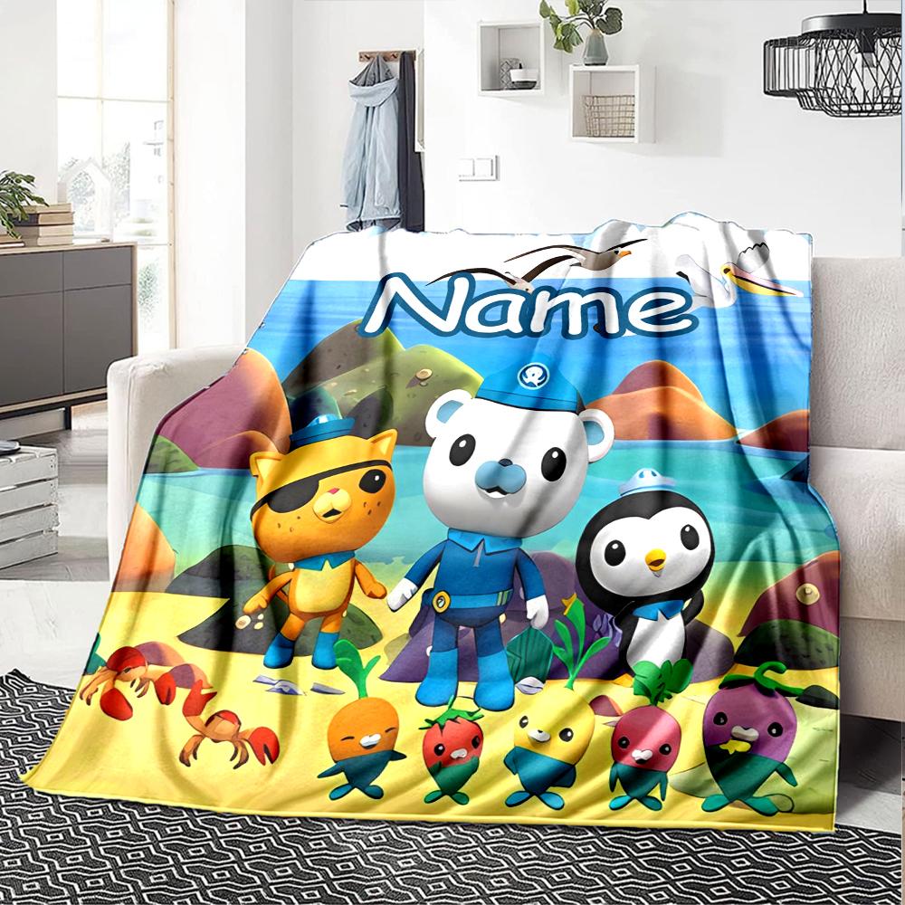 Customiz Name Personality Octonauts Blanket Soft &Warm Sofa Office Bed Travel Lunch Break Blanket, Gift Suitable All Seasons
