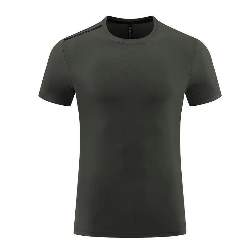 2024 Men's Quick-Dry Short Sleeve Running T-shirt: Round Neck, Outdoor Fitness Training Top
