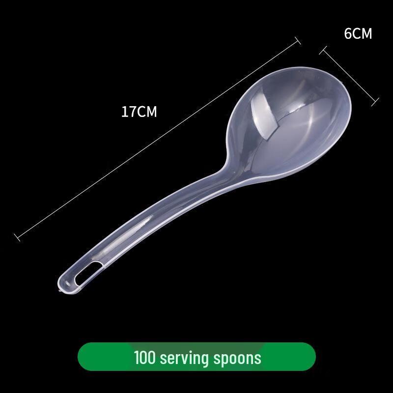JINGRX Disposable Large Serving Spoons, 100 Count
