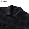 Edenbo Men's Plaid Wool Blend Lapel Jacket