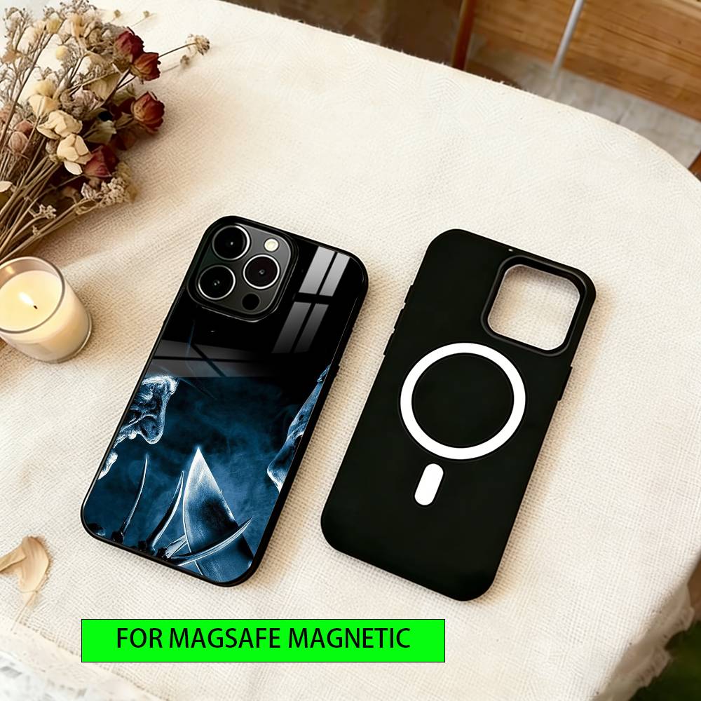Halloween Michael Myers Phone Case For iPhone17,16,15,14,13,12,11 Plus,Pro Magnetic with Magsafe Wireless Charging