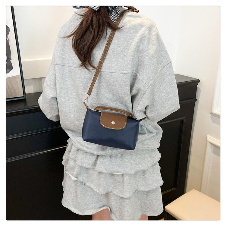 Neue Farbe Block Canvas Knödeltasche für Damen Lässig Outdoor Quadratisch Crossbody Schulter Handtasche KTB