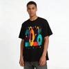 2020 Commemorative Trendy Color Block Print Casual Short Sleeve Top Pure cotton T-shirt