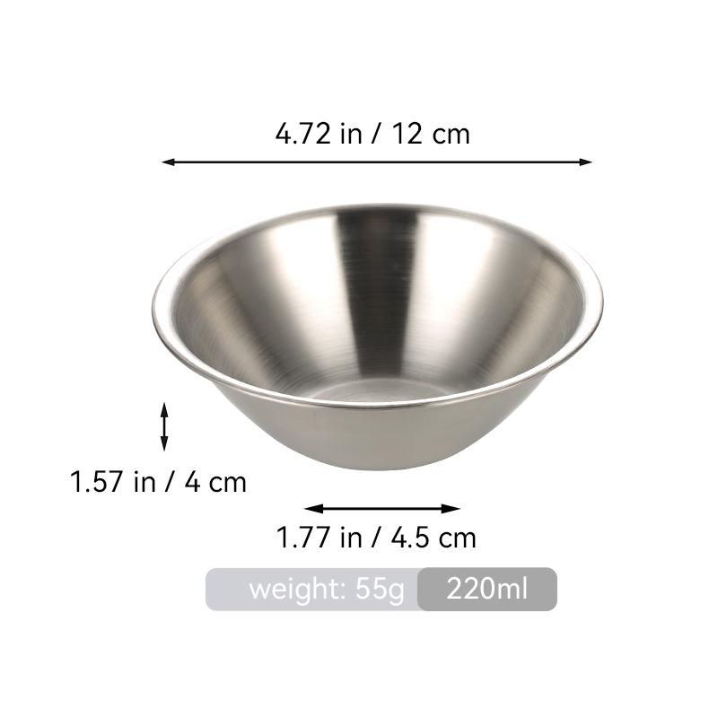 

Салатник из нержавеющей стали корейской V-образной формы золотого цвета - однослойный, с закатанным краем, миска для хот-пота, приправ или закусок для ресторанов.