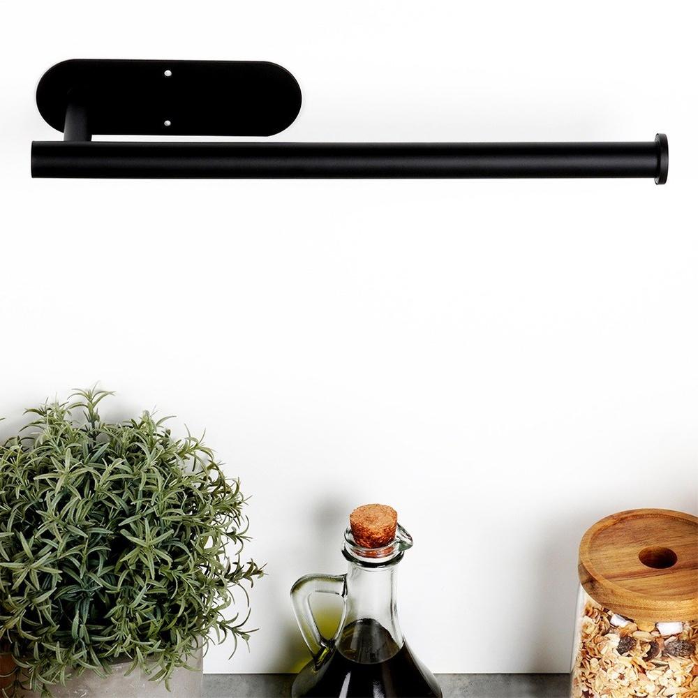 Wall-Mounted Self-Adhesive Paper Towel Holder, Screw-On Kitchen Hanger
