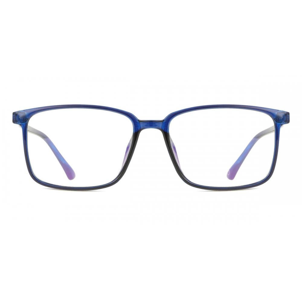 

Full Rim Rectangle Transparent Blue Smartbuy Collection Ainslie 2418 C7 Fashion Unisex Eyeglasses Transparent Blue/53
