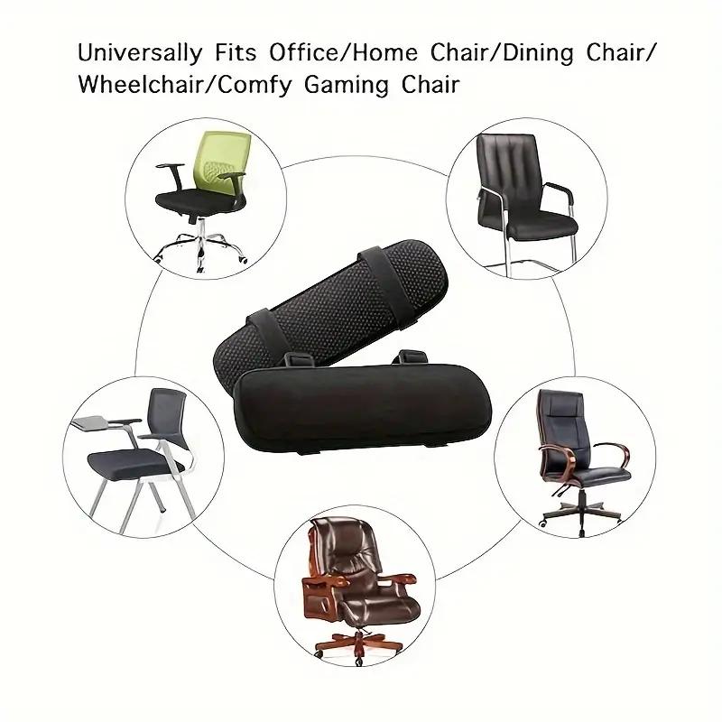 Office Chair Arm Pad,Memory Foam Armrest Cover with Adjustable Strap for Home Office Comfort, Elbow Pillow, Ergonomic Design