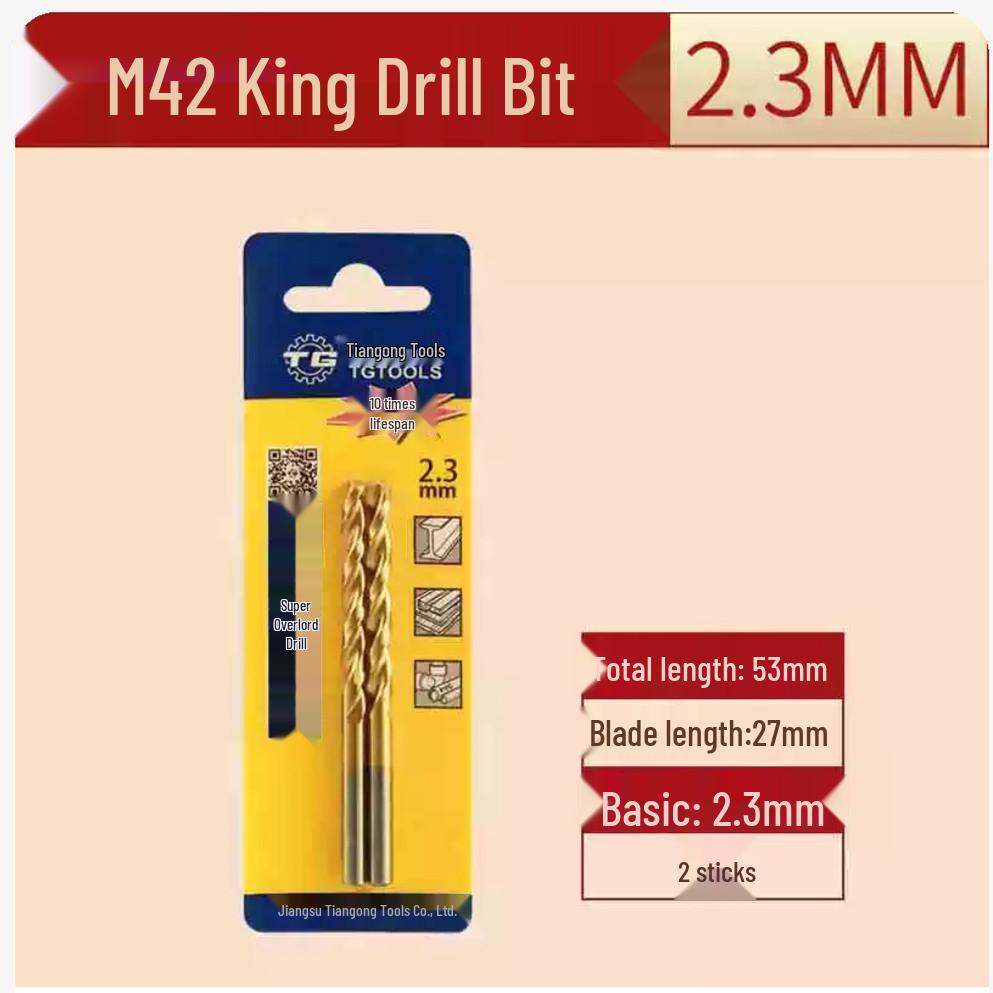 Tiangong M42 Overlord 8% Cobalt High-Speed Steel Twist Drill Bit for Stainless Steel