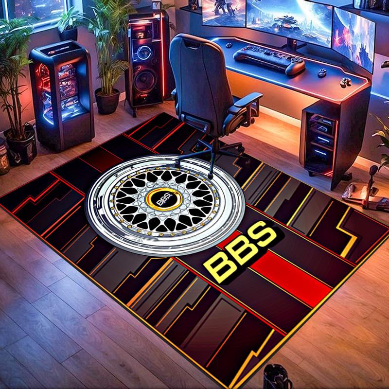 

Vintage Gold Wheel Area Rug Retro Gaming Print NonSlip Floor Mat for Game Room Office Car Lover Home Decor Home Bedroom 40X60CM