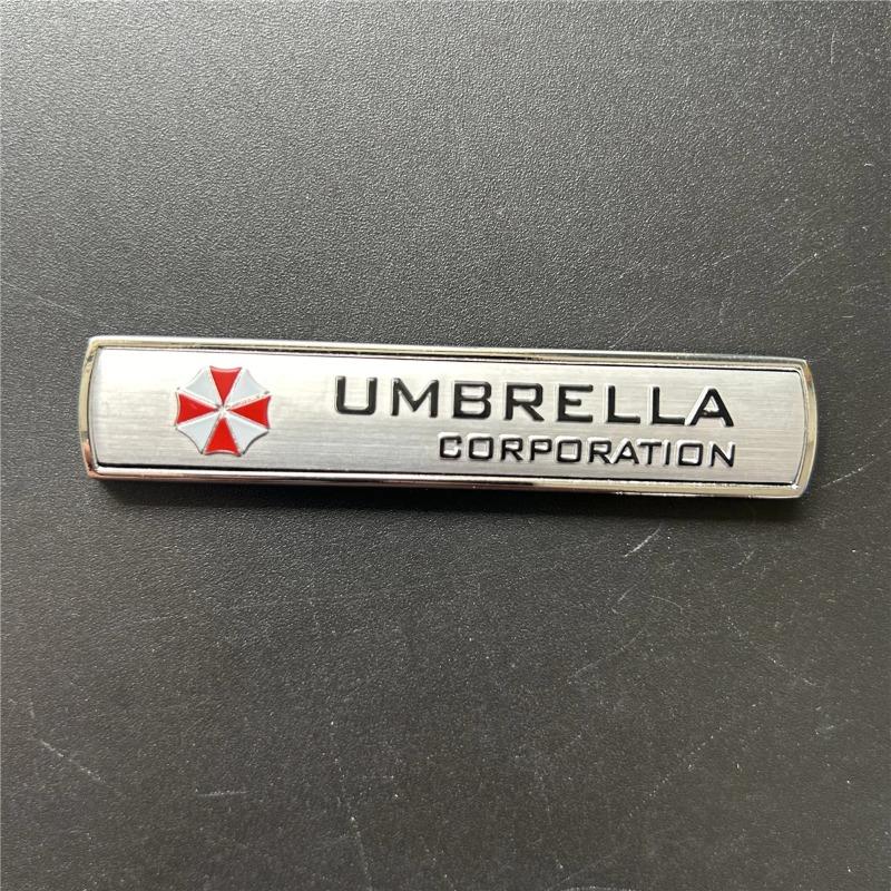 1Pcs Car styling 3D Aluminum alloy Umbrella corporation car stickers decals emblem decorations badge auto accessories