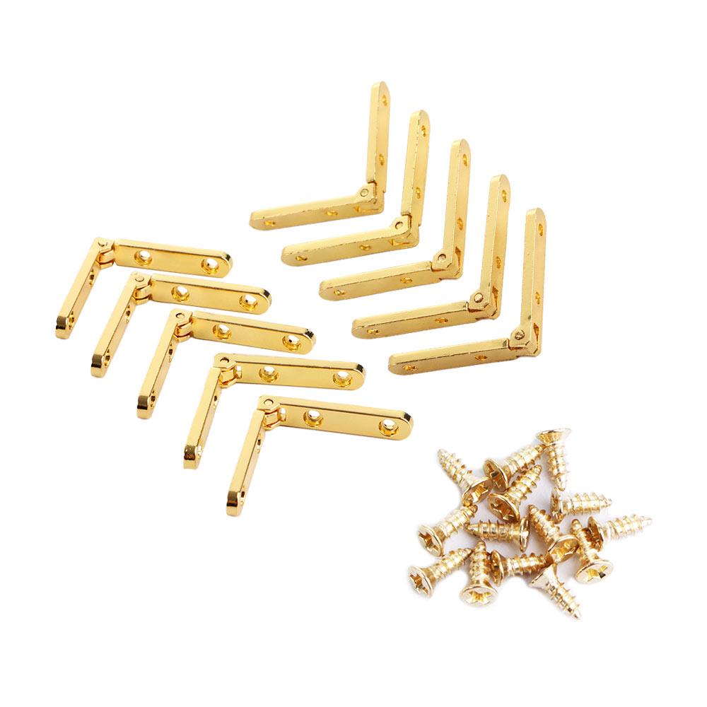 5/10 шт. Винтажная Самозапирающаяся Коробка для Часов Деревянная Коробка Аксессуары Складной Шарнир Шарнир Мебель Фурнитура Поддержка Крышки