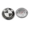 Logo BMW für echtes Kohlefaser Schwarz Silber 74mm Hauben-Kofferraum-Plakette Emblem