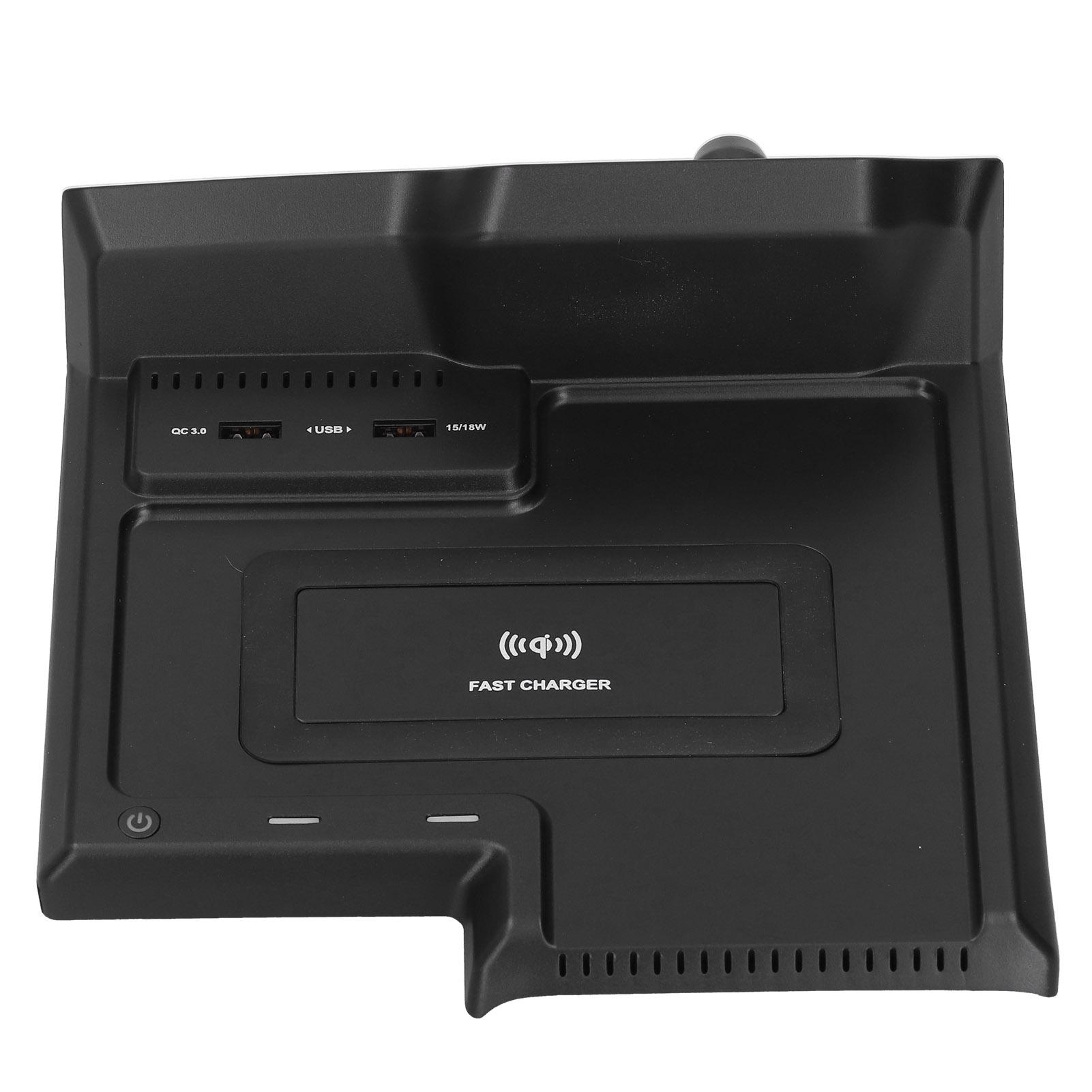 

15W Car Wireless Charger QI Fast Charging Phone Holder 2 QC3.0 USB Ports Fit for Avalon 2019 2020