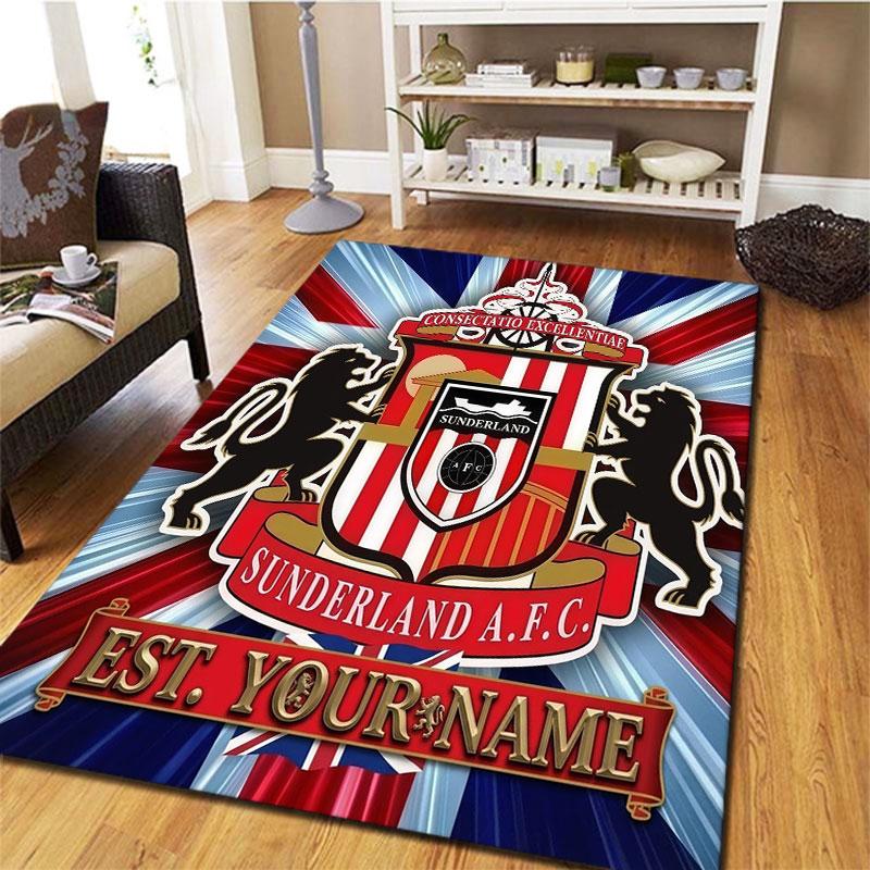 Sunderland A.F Custom Name Carpet Rug for Living Room Bedroom Home Sofa Decoration,Kids play Non-slip Floor Mat