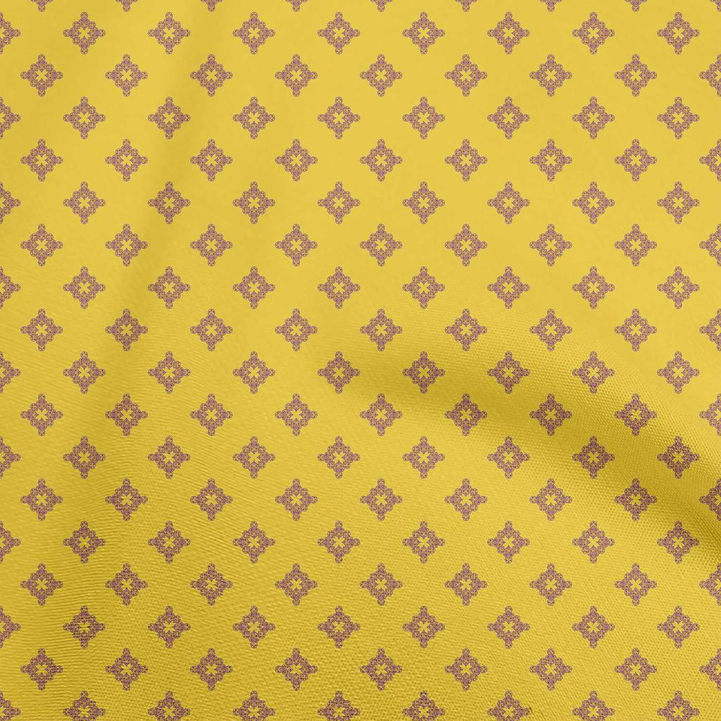 oneOone Cotton Poplin Black Fabric Asian Floral Craft Projects Decor Fabric Printed By The Yard 42 Inch