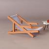 Plastic Foldable Beach Chair Model Mini Doll Summer Vacation Chair  For OB11 Doll