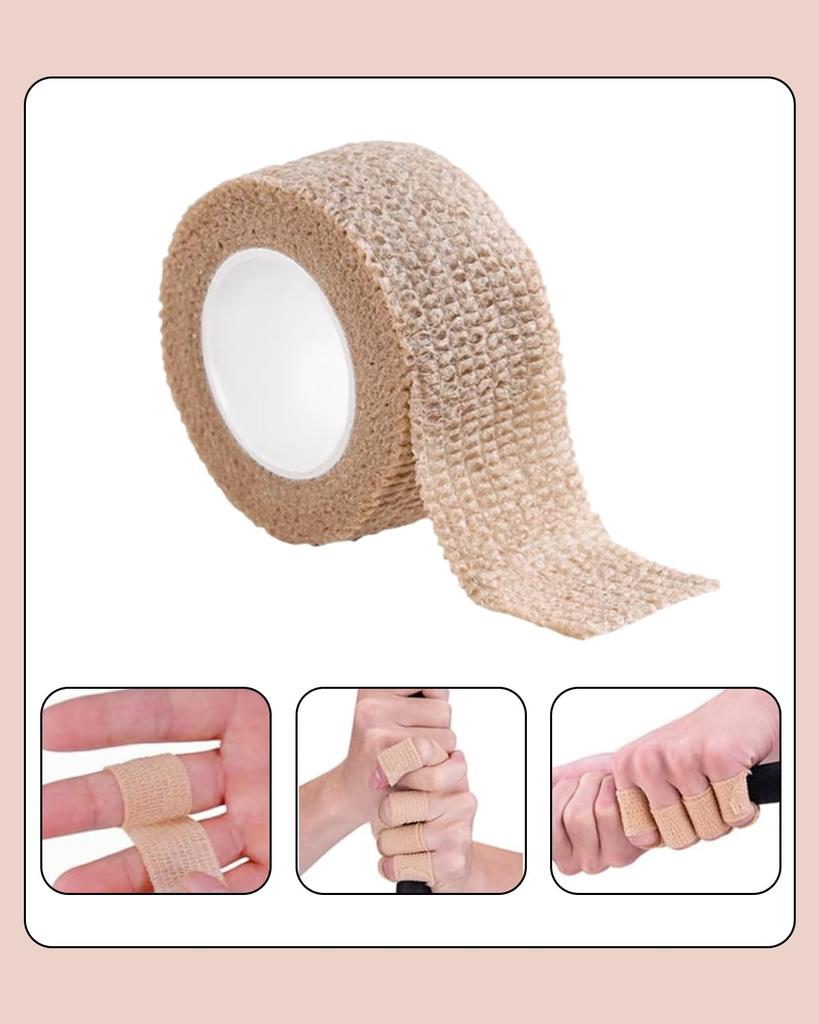 2 PCS Elastoplast Tape, Self Adhesive Elastic Bandage, 2.5cm x 4m Bandage for Muscle Support, Tape for for Shoulder, Wings, Arms, Ankle and Knee
