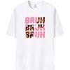 Fun Vibe Bruh Meme Funny Word Pattern Crewneck Short Sleeve Unisex New T-Shirt