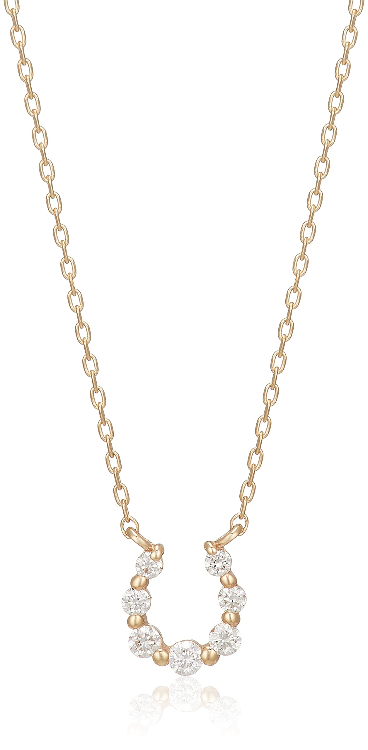 

Necklace K10 Yellow Gold Horseshoe Diamond AJVN136440DI [Vendome Aoyama] [Official]