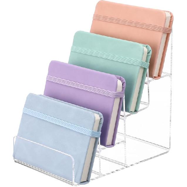 Cabilock Purse Stands for Display, 6-Tier Acrylic Clear Display Risers 7.8" Purse Perfume Organizer Stand Holder, Clear Tiered Multi Slot Vendor