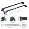Universal 43 Aluminum Roof Rack Cross Bars with Anti-Theft Lock for 42.9-44.9inch Bare Roof Adjustable Window Frame Black Suppo