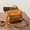 Johnature Handmade Retro Genuine Leather Women's Bag Versatile Soft Cowhide Solid Color Shoulder Crossbody Bags