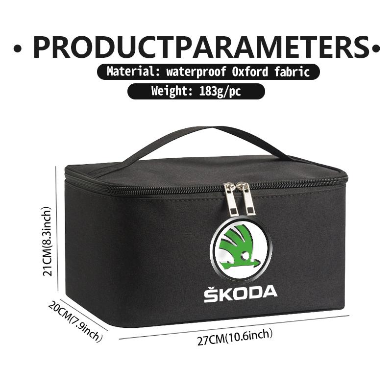 AAABT1 Auto Kulturtasche Wasserdichte Reise Wasch Aufbewahrungstasche Kosmetik Beutel Für Skoda Kamiq Karoq Octavia 2 3 Rapid Scala Kami Fabia VII