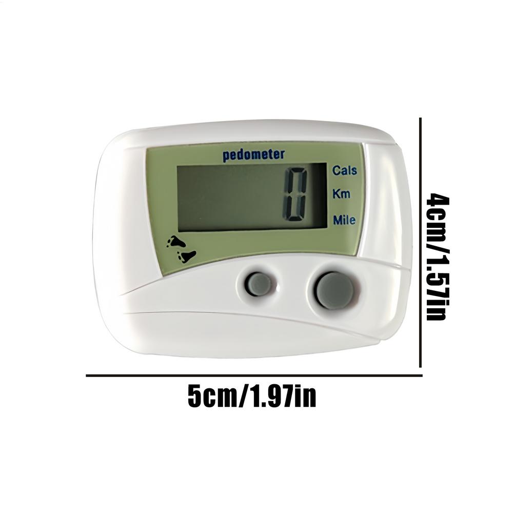 

Pedometer for Walking Digital LCD Compact Movement Monitor Monitor for Recording Distance Fitness Exercise Running Hiking белый