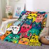 1pc Colorful Cats Blanket Warm, Cozy, And Soft, Suitable for Sofas, Beds, Cars, And Office Use.Perfect for Camping And Travel, Making It a Great Gift