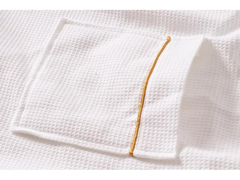 Five-Star All-Cotton Waffle Weave Unisex Bathrobe – Absorbent Hotel & B&B Sleepwear, One-Size 