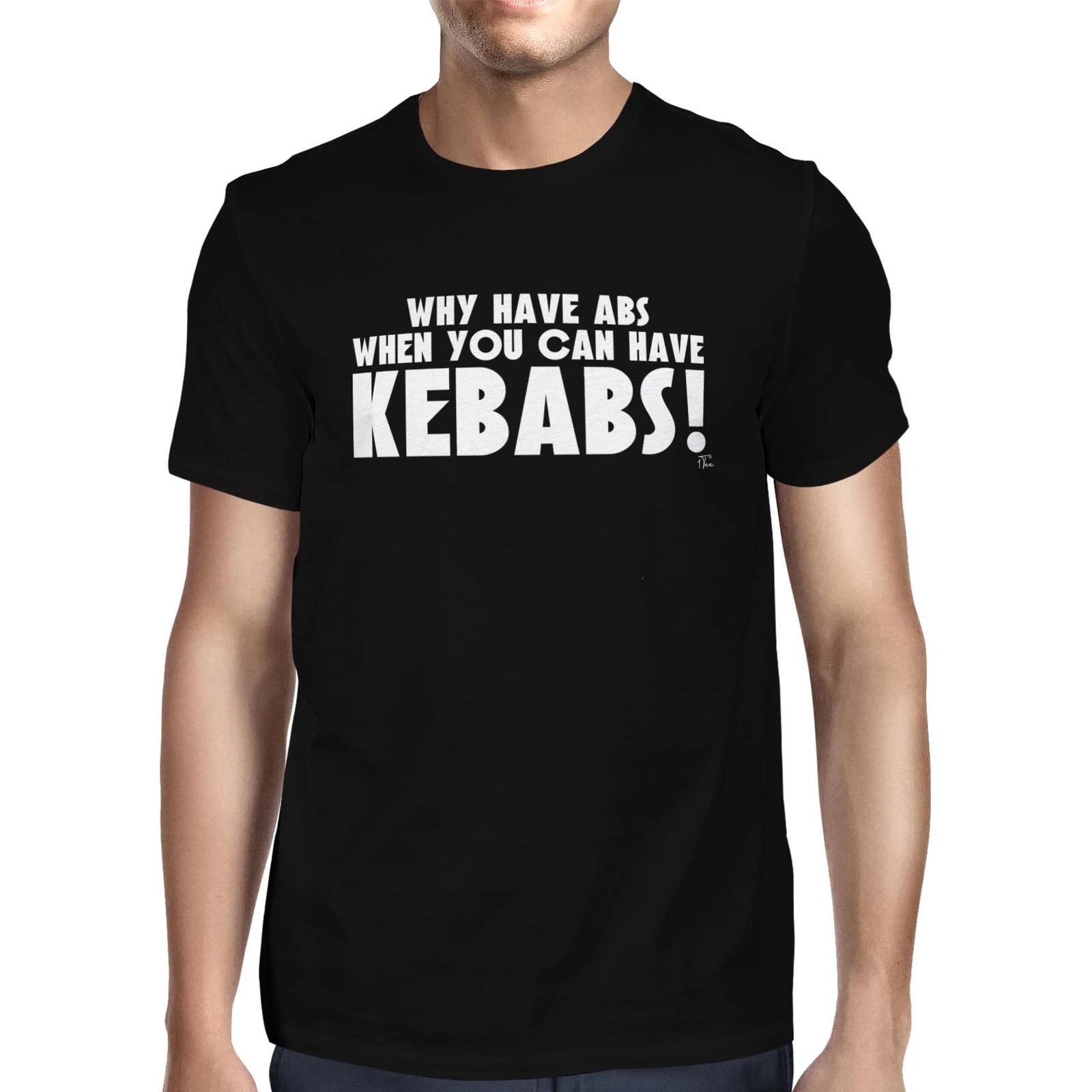 1Tee Mens Why Have Abs When You Can Have Kebabs T-Shirt XS