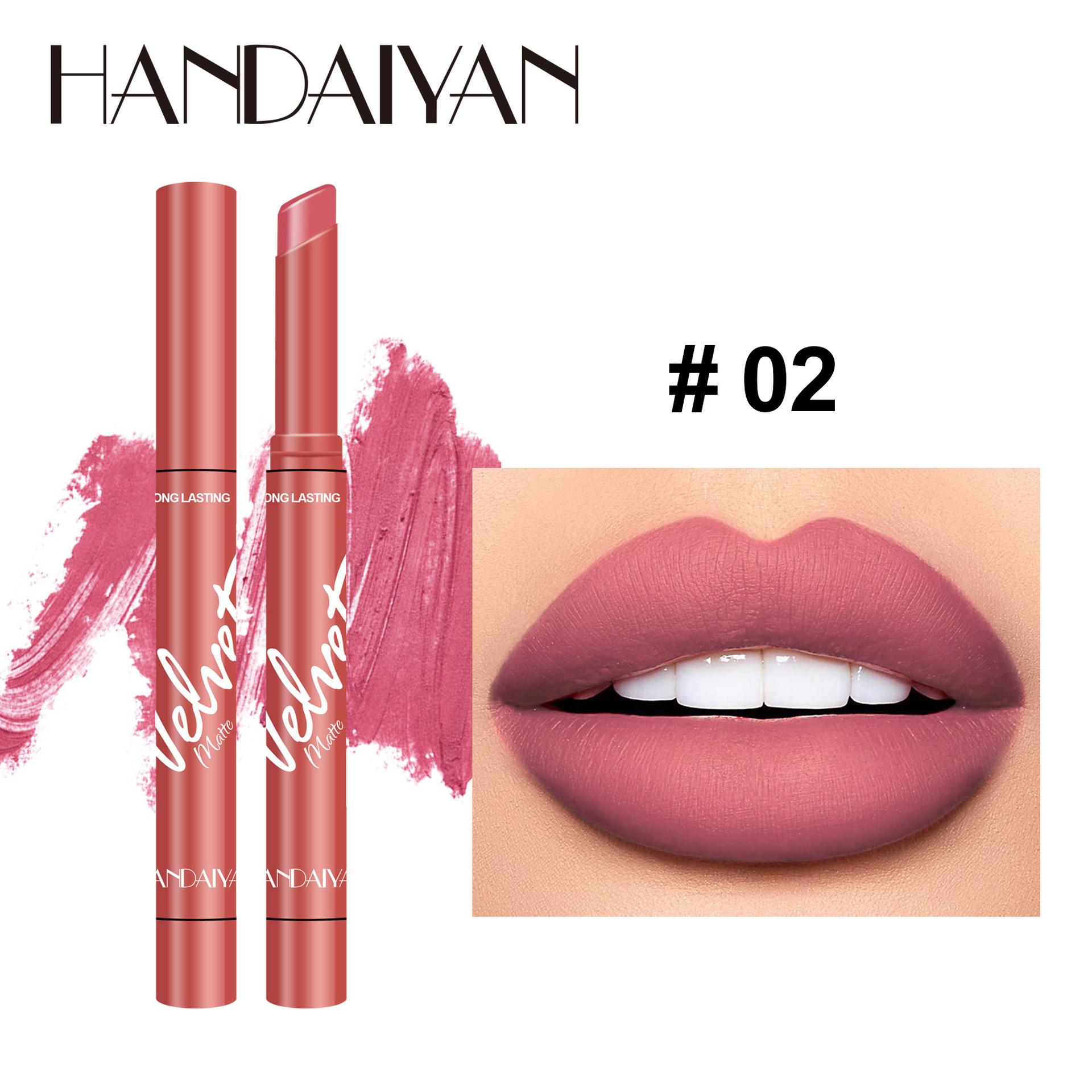 

HANDAIYAN Dumping Fog Velvet Lipstick Красная прочная 02